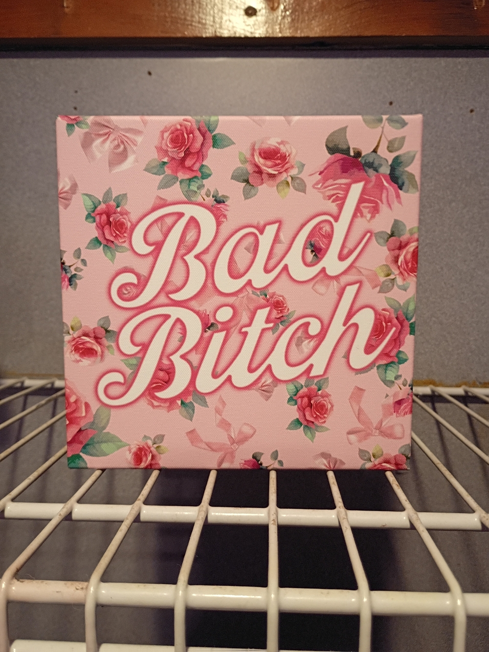 Bad B!tch Pink Floral Wall Art-amanda ❣️